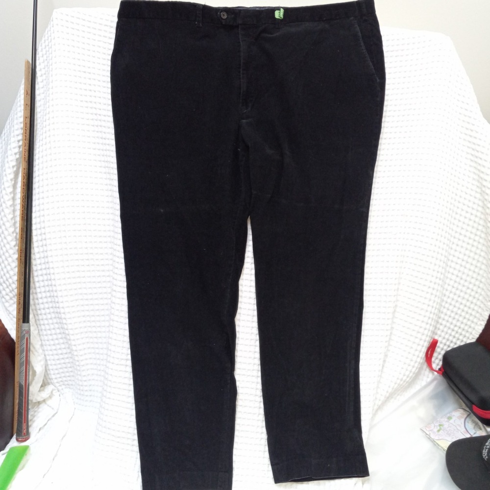 Lauren Ralph Lauren Black Corduroy Pant 48Wx32L big and tall RN 90736 CA 01129